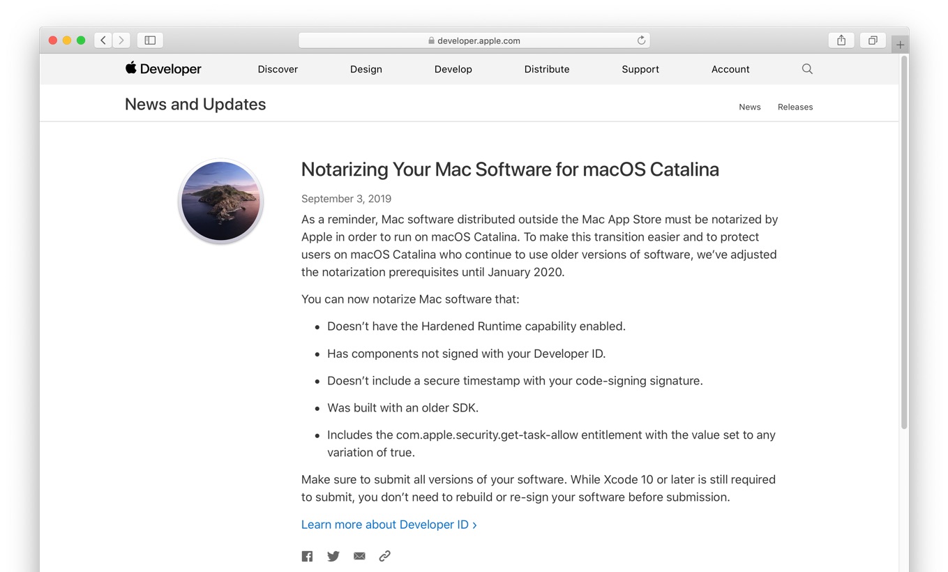 Notarizing Your Mac Software for macOS Catalina