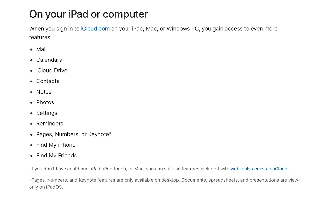 iPadOSのSafariがiCloud.comで使える機能