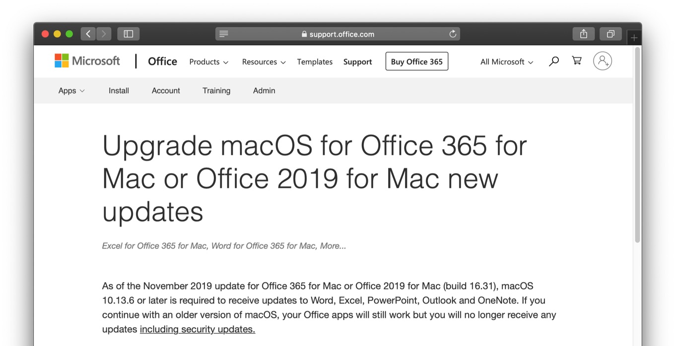 mac upgrade office 2016 to 2019