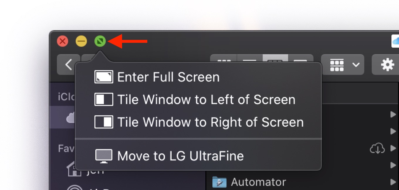 macOS 10.15 CatalinaのZoomボタン