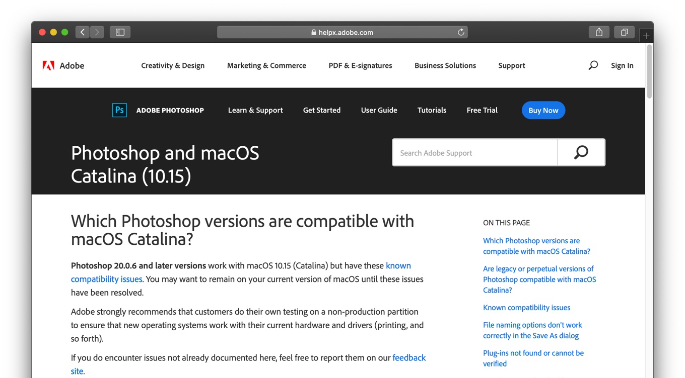 Adobe Macos 10 15 Catalinaへアップグレードしたmacで報告されているphotoshopやlightroom Classicの既知の不具合を公開 pl Ch
