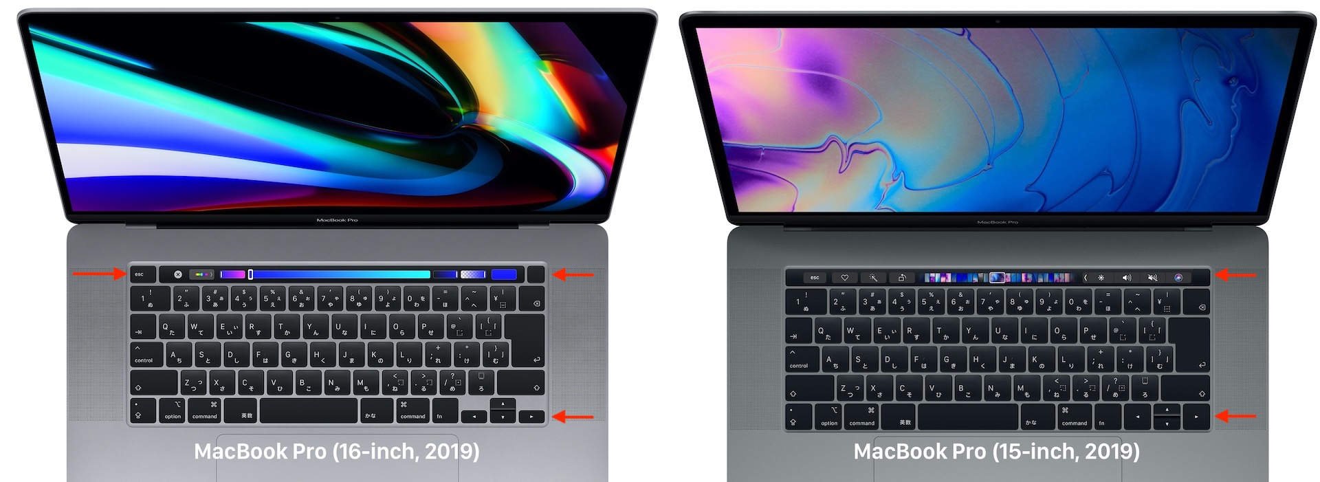 MacBook Pro (16-inch, 2019)のキートップ