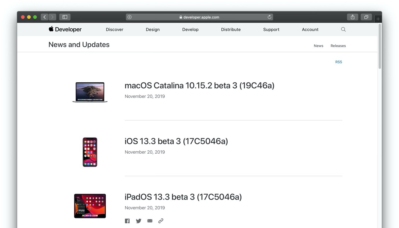 macOS Catalina 10.15.2 beta 3 (19C46a)