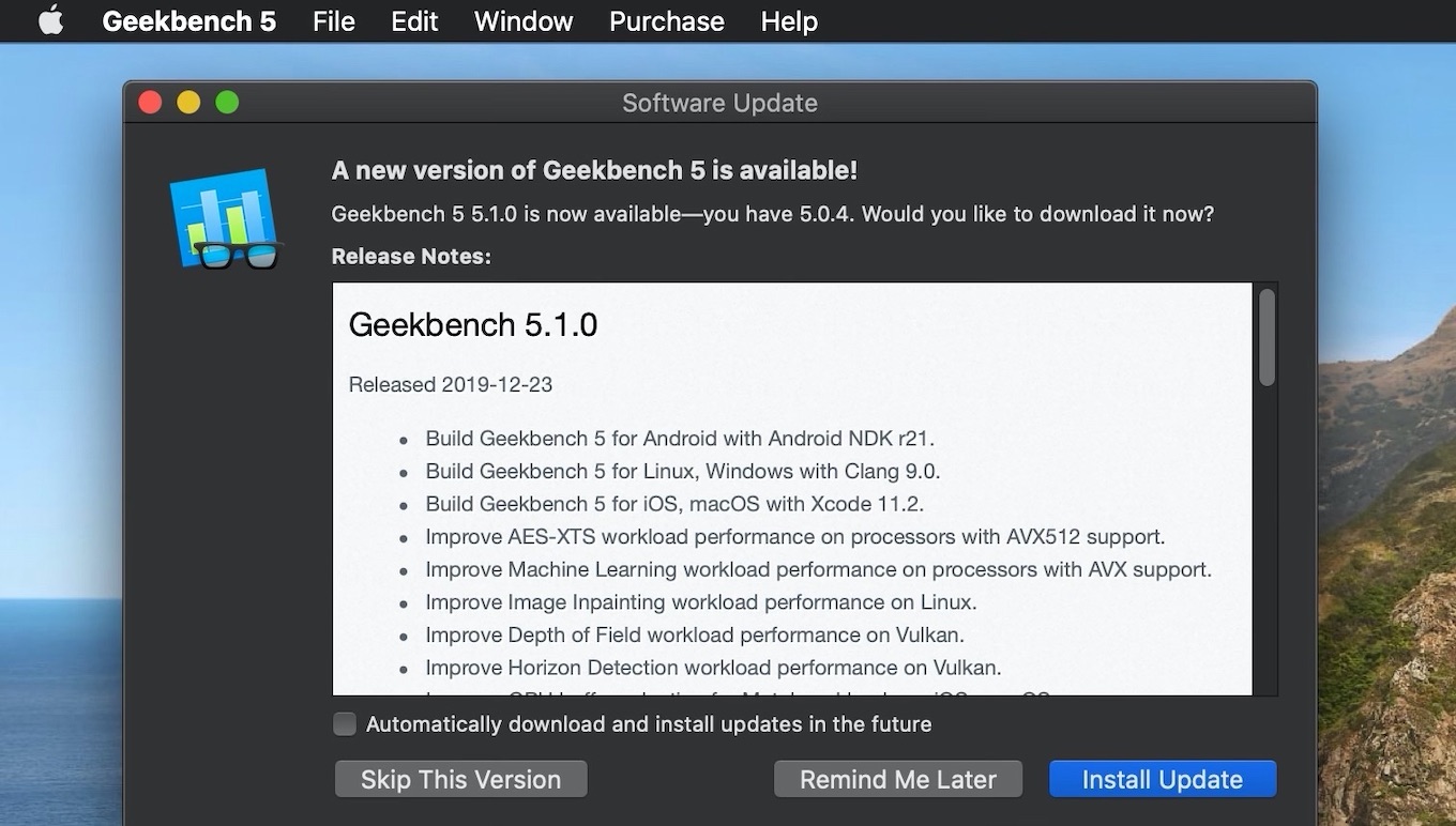 Geekbench v5.1 Now Available