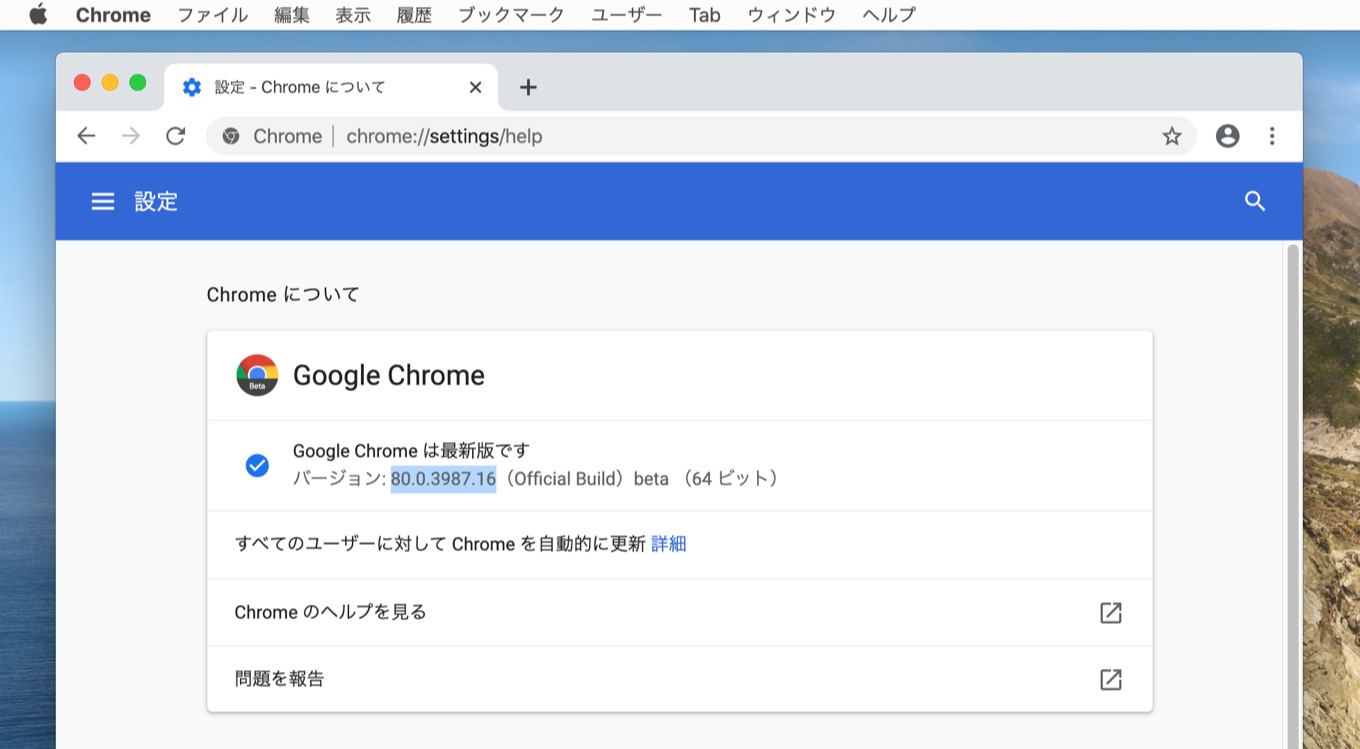 Google Chrome v80 beta