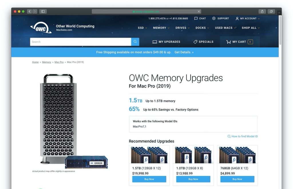 OWC、Mac Pro (2019)用メモリ「OWC Memory Upgrades for Mac Pro (2019)」を発売。1.5TB
