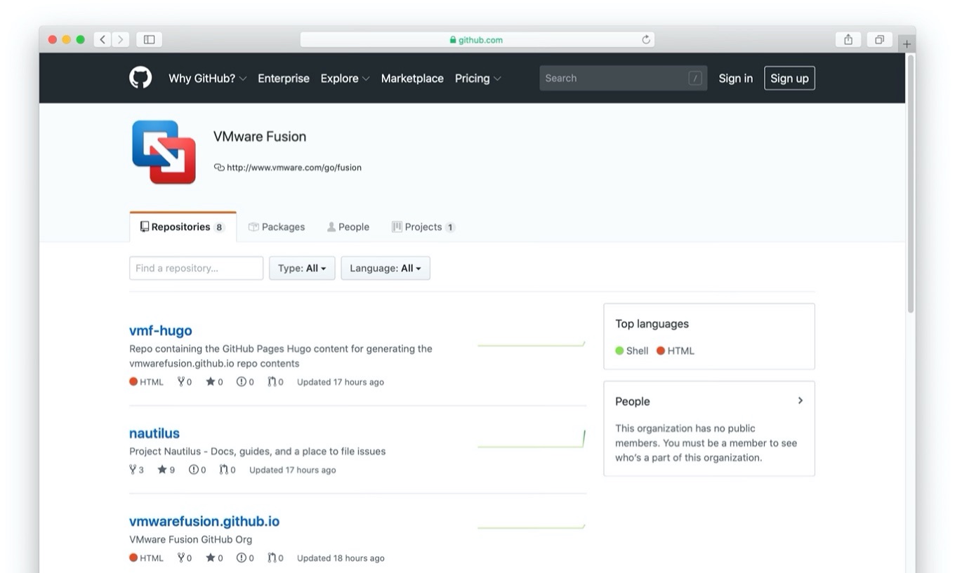VMware on GitHub