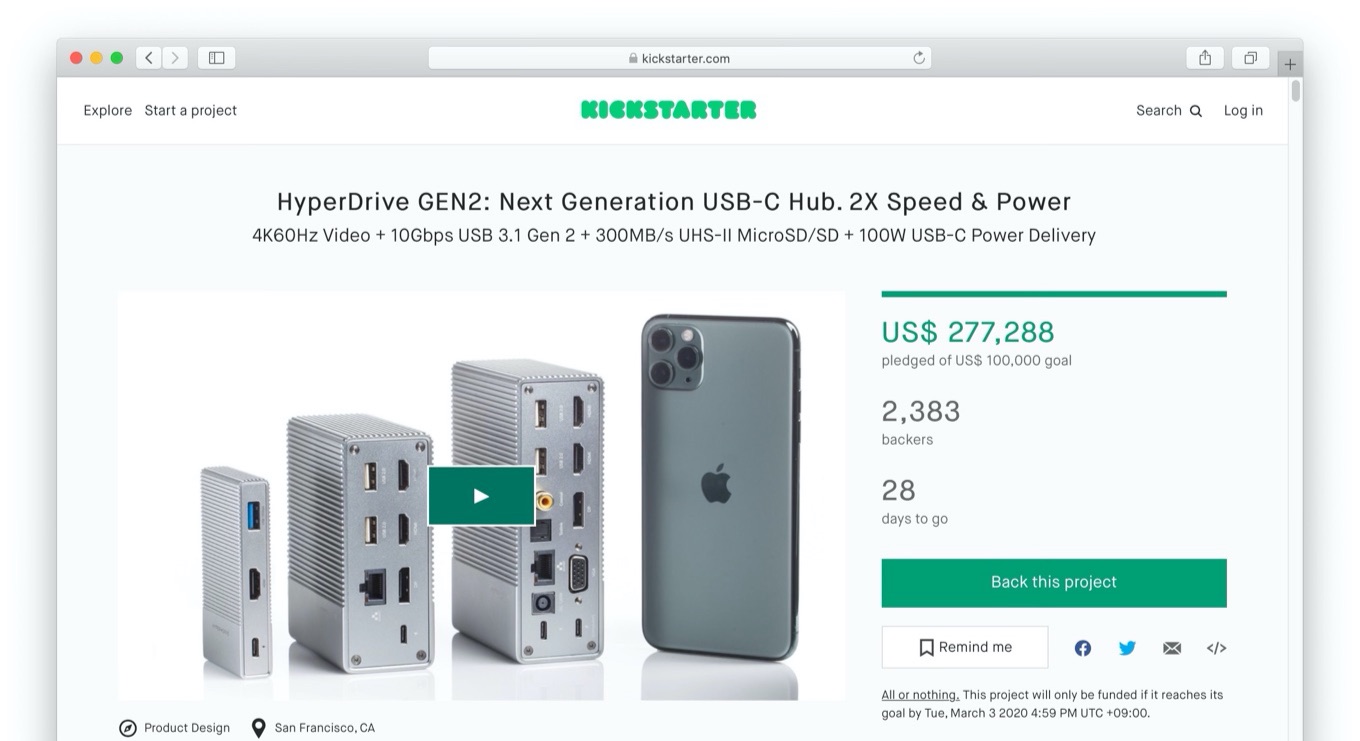 HyperDrive GEN2: Next Generation USB-C Hub. 2X Speed & Power