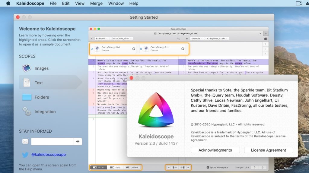 テキストや画像、フォルダの比較が可能なMac用diffツール「Kaleidoscope」が2年ぶりにアップデートし、Appleの公証取得や ...