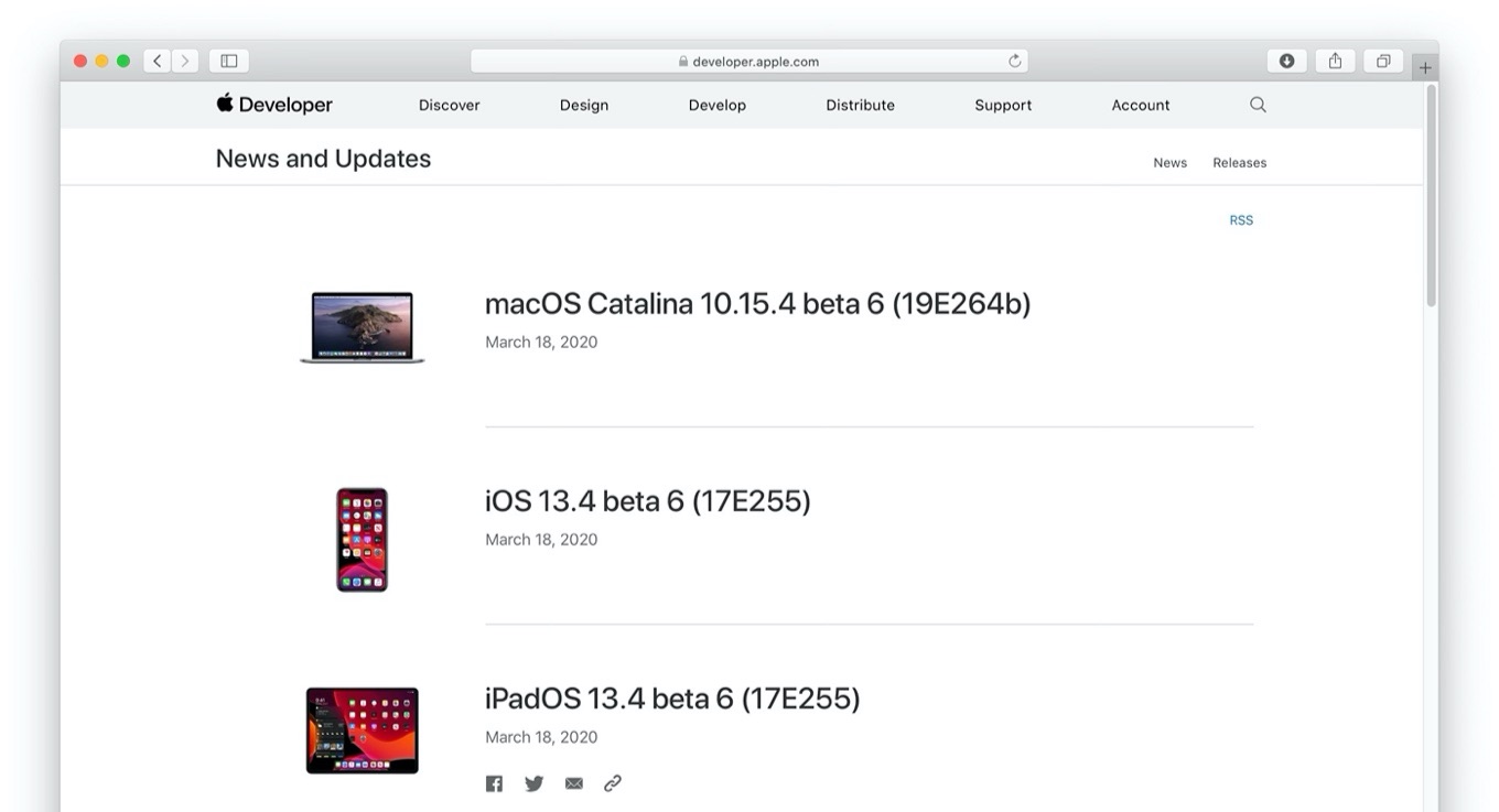 macOS Catalina 10.15.4 beta 6 (19E264b)
