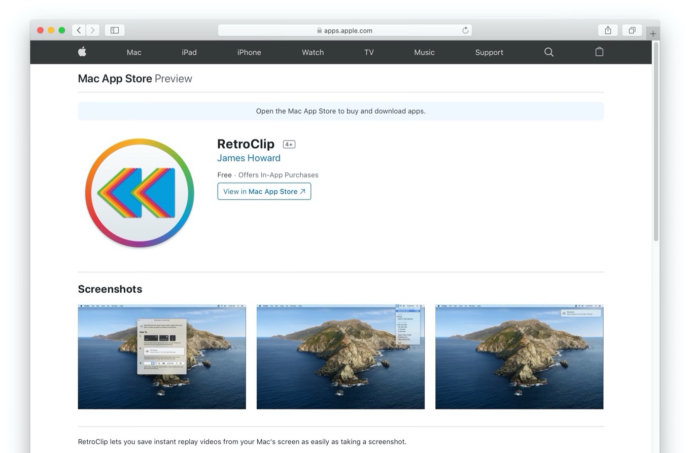 RetroClip – Mac App Store