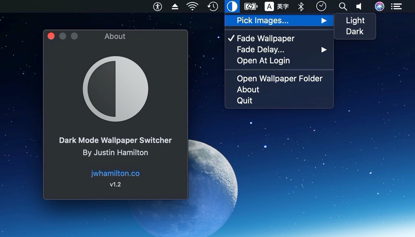 Macosのライト ダークモード切り替え時に壁紙も切り替えてくれるユーティリティアプリ Dark Mode Wallpaper Switcher がリリース pl Ch