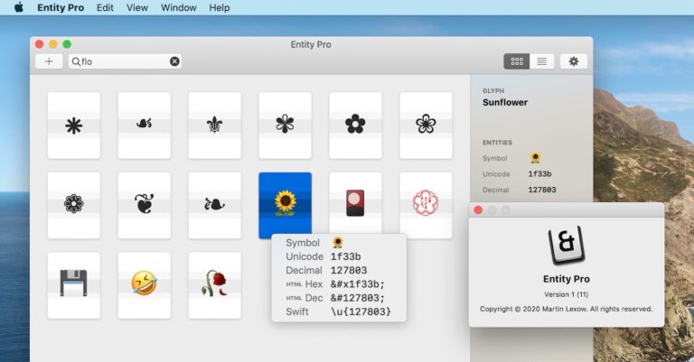 unicode hex for control on mac