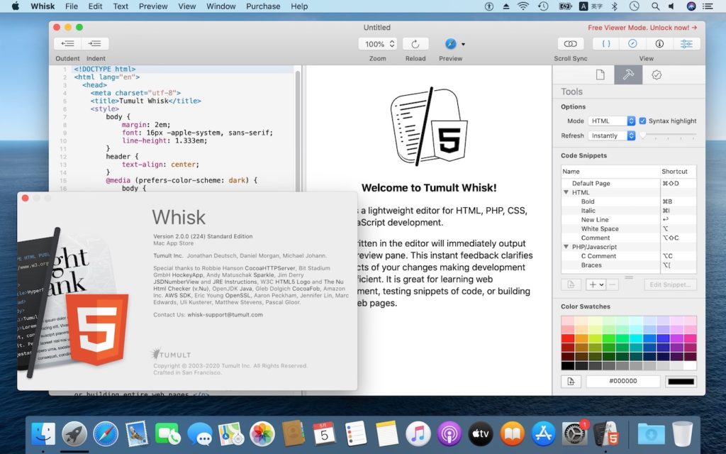 Tumult、2003年に発売したリアルタイムプレビュー機能搭載のHTMLエディタ「HyperEdit」を刷新し「Tumult Whisk