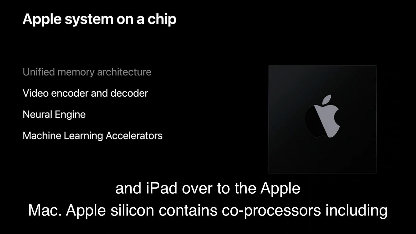Apple Siliconはビデオエンコードやデコード、ニューラルエンジン、マシーンラーニングアクセラレータが同梱