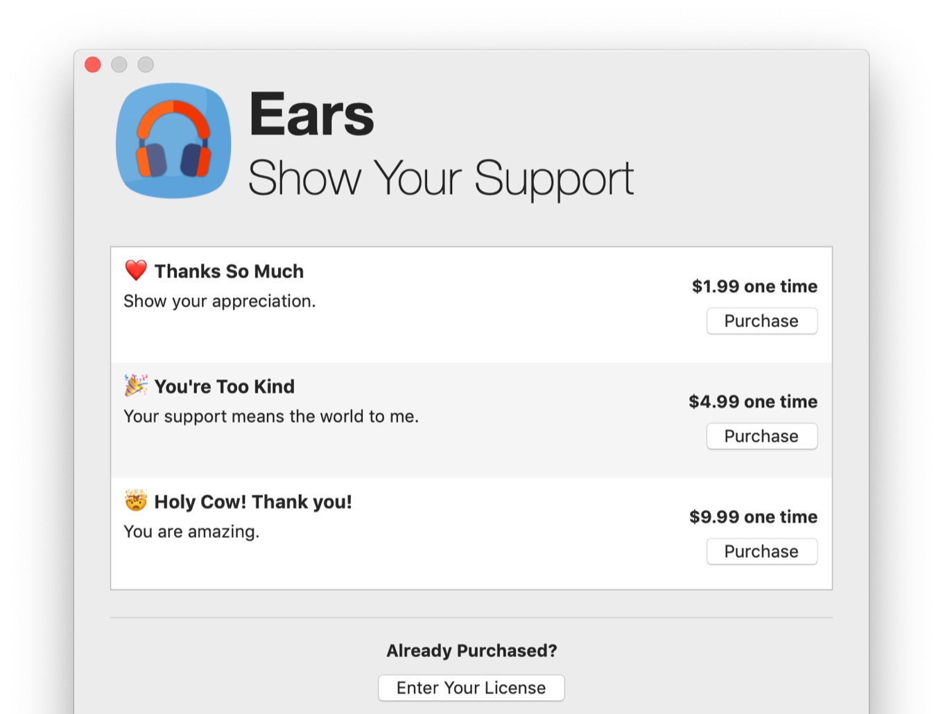 Ears for macOSの価格