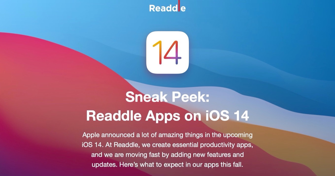 Sneak Peek: Readdle Apps on iOS 14