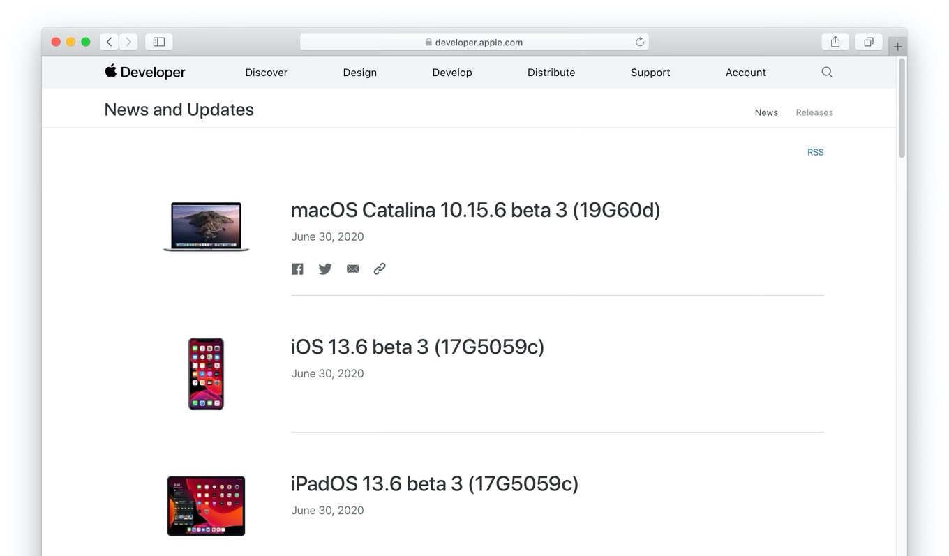 macOS Catalina 10.15.6 beta 3 (19G60d)