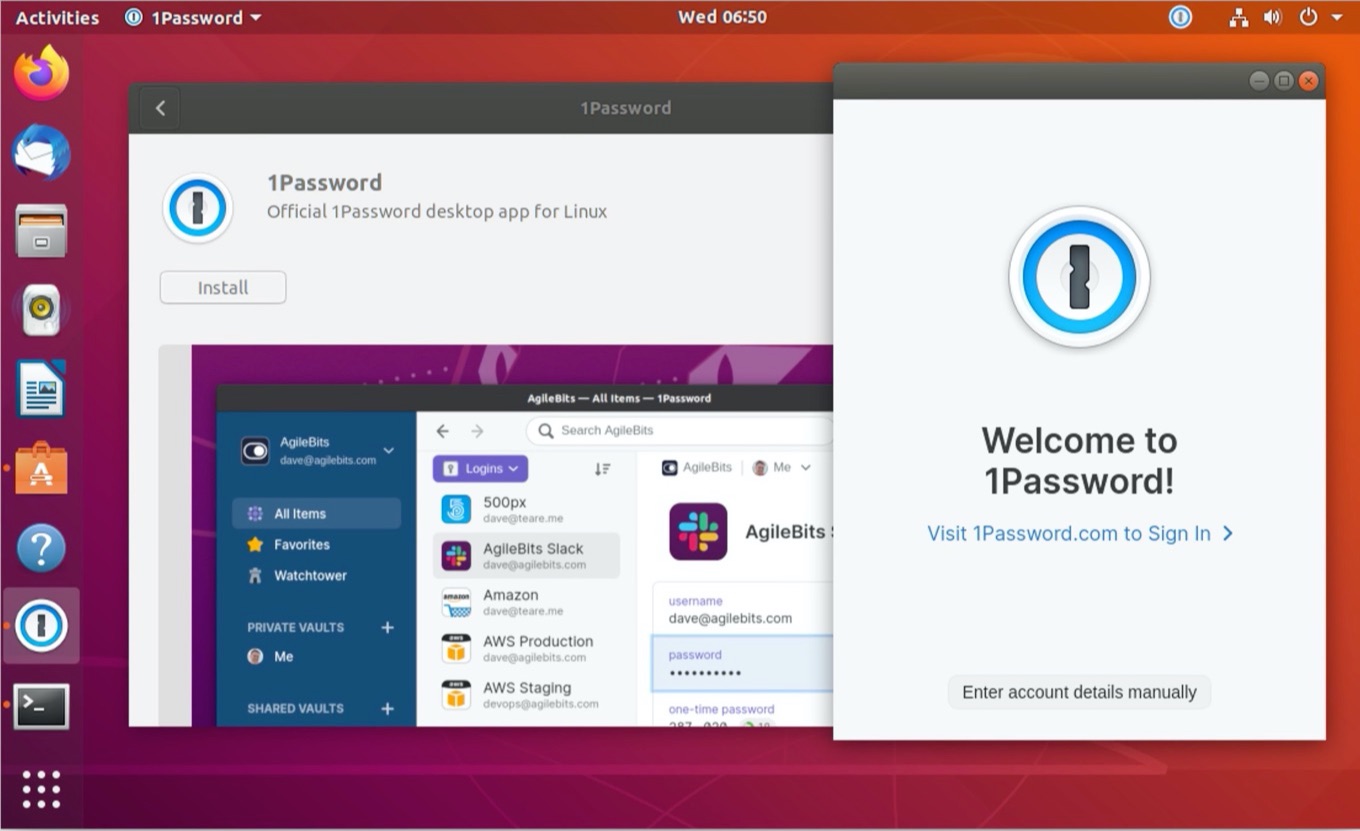 1Password for Linux Development Preview