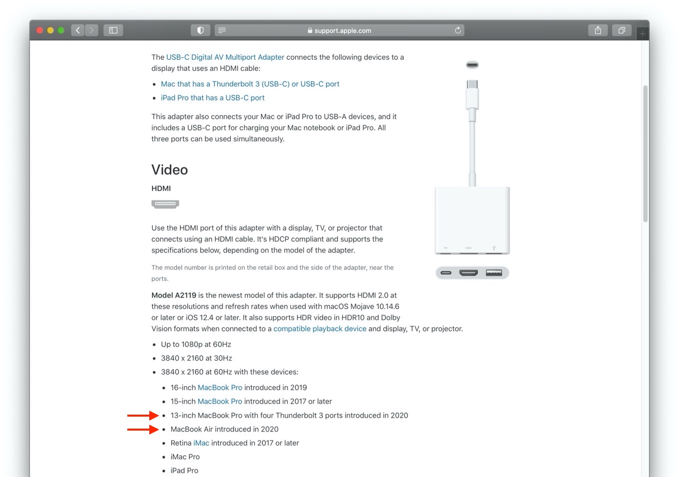 About the Apple USB-C Digital AV Multiport Adapter