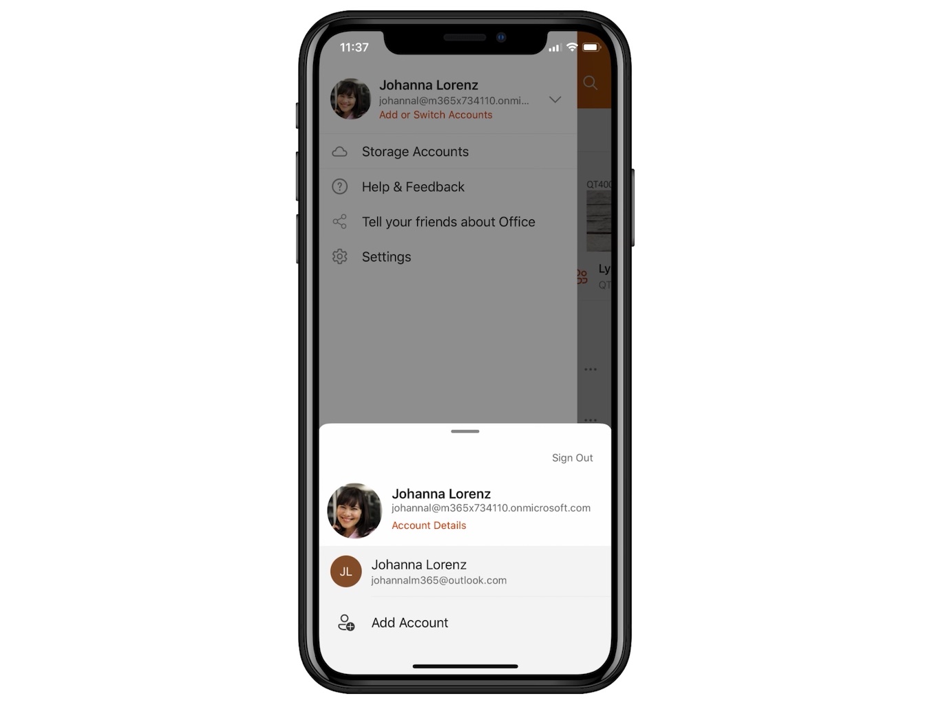 Microsoft Microsoftアカウントの切り替え機能を追加した Office For Iphone Ipad アプリをinsider向けに提供開始 pl Ch