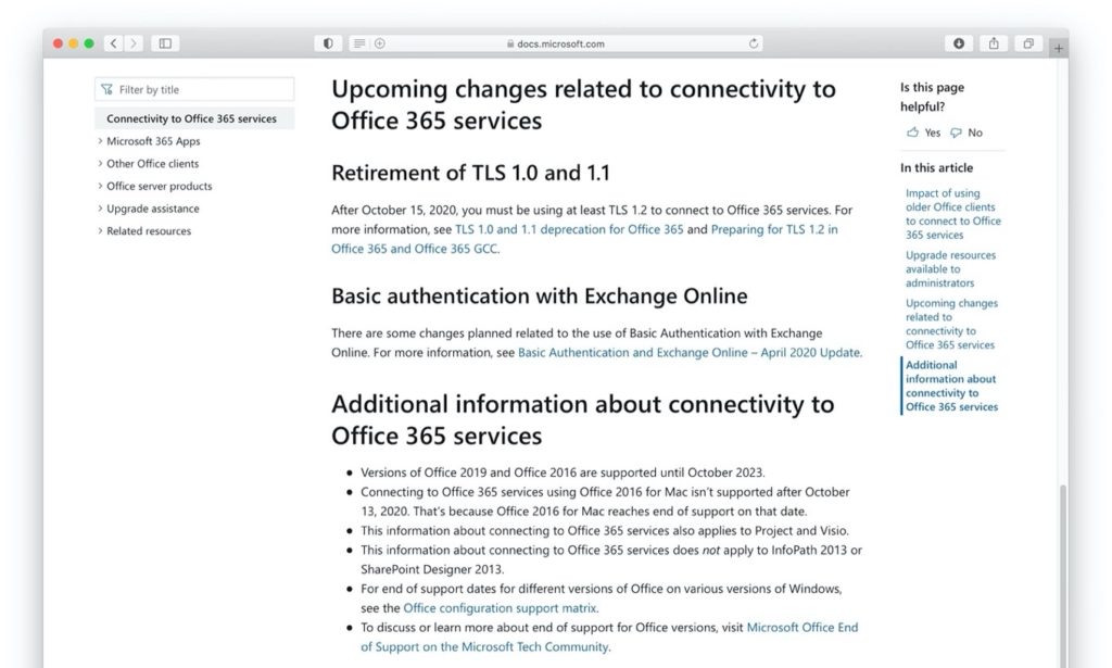 Microsoft、当初の予定通り「Office 2016 For Mac」のサポートを2020年10月13日で終了し、それ以降はOffice ...