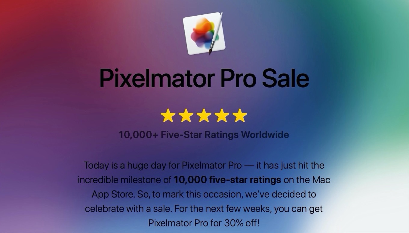Pixelmator Pro for Mac 30%OFFセール