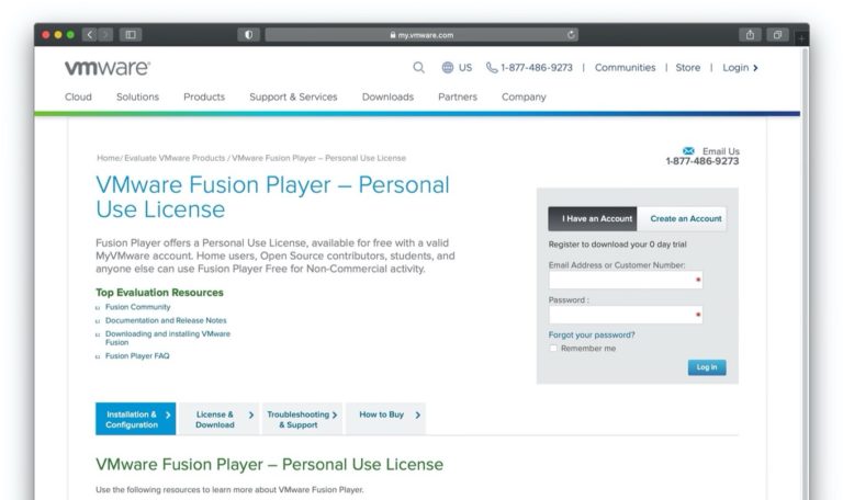 vmware fusion player 12 download
