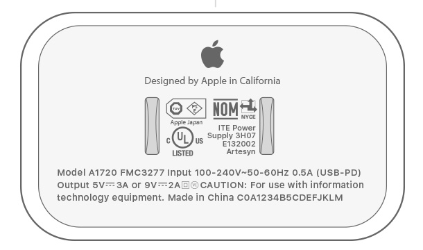 Apple 18W USB-C電源アダプタ
