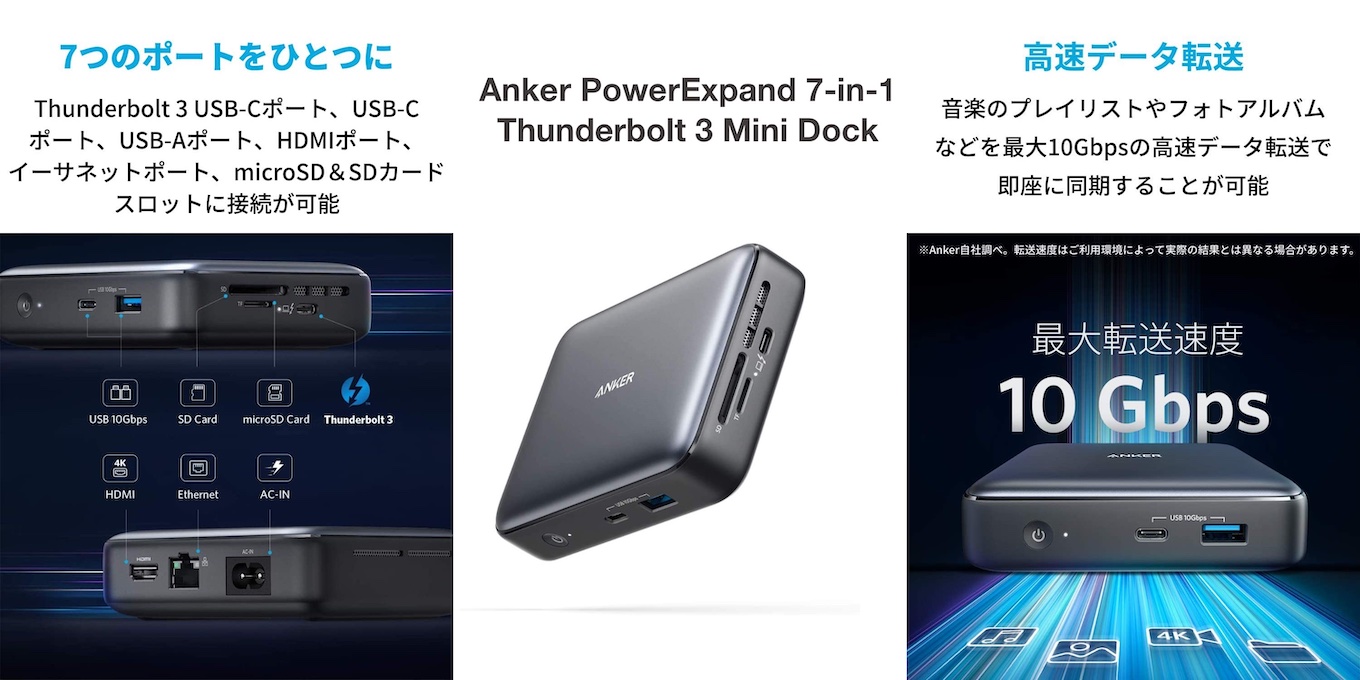 Anker PowerExpand 7-in-1 Thunderbolt 3 Mini Dock