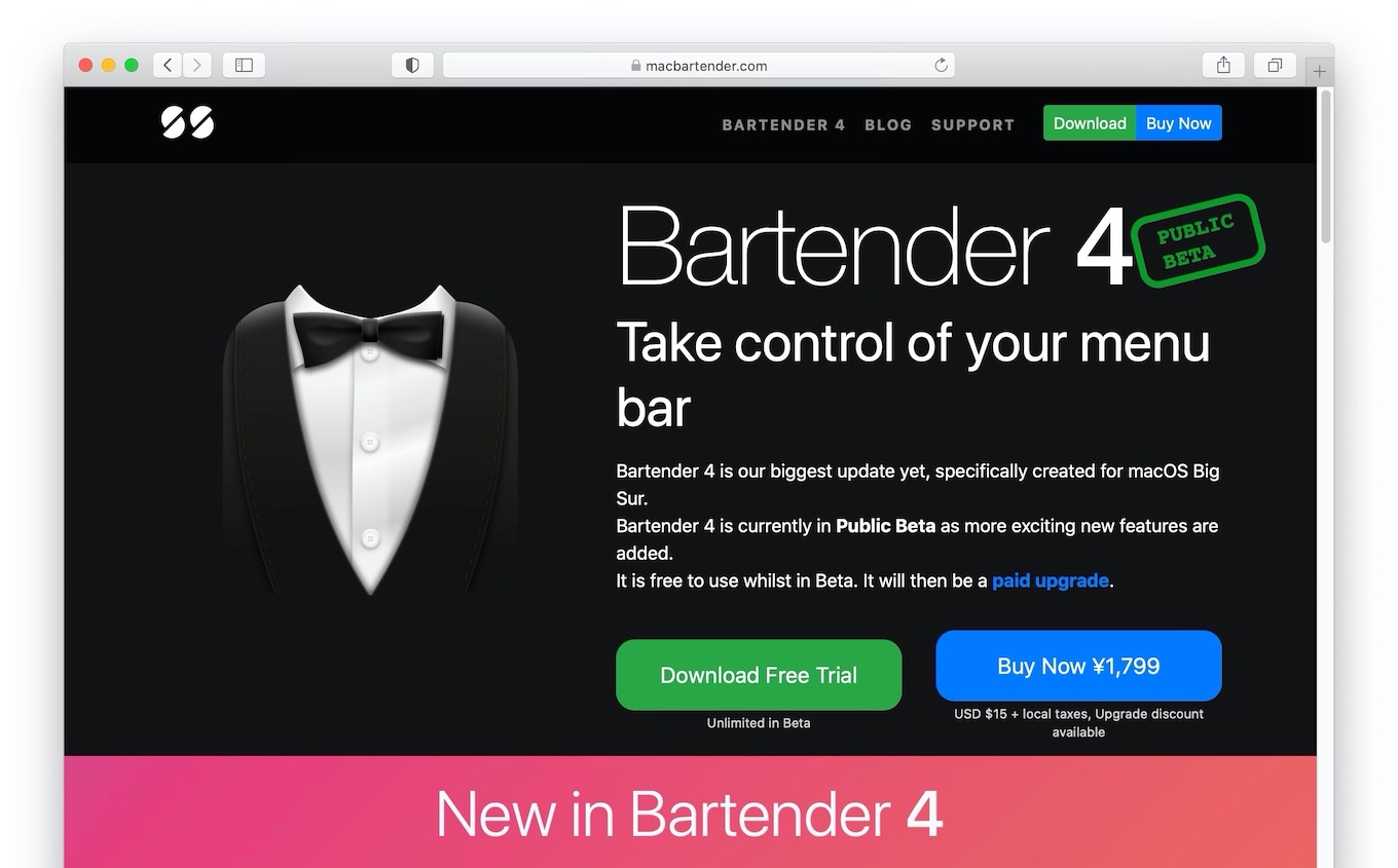 Bartender 4 Take control of your Menu bar Web