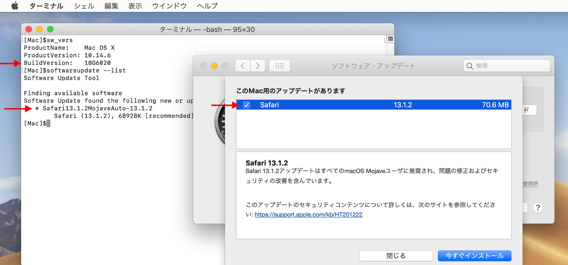 Apple Macos 10 14 6 Mojave向けのセキュリティアップデート 005に加えて Safari V14 For Mojave の公開も中止 pl Ch