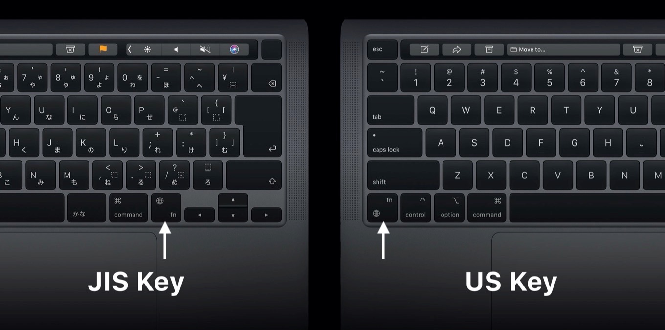 Apple Silicon MacBook Air/Proで新たにキーボードに刻印された地球儀