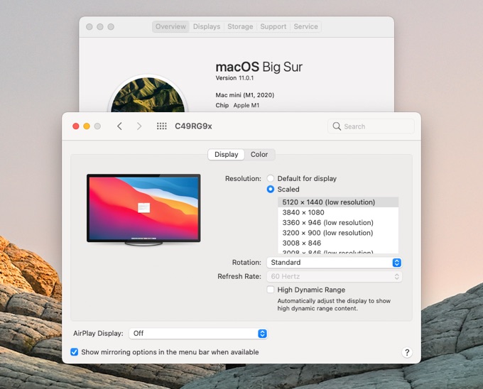 Mac mini (M1, 2020)は5Kディスプレイもサポート