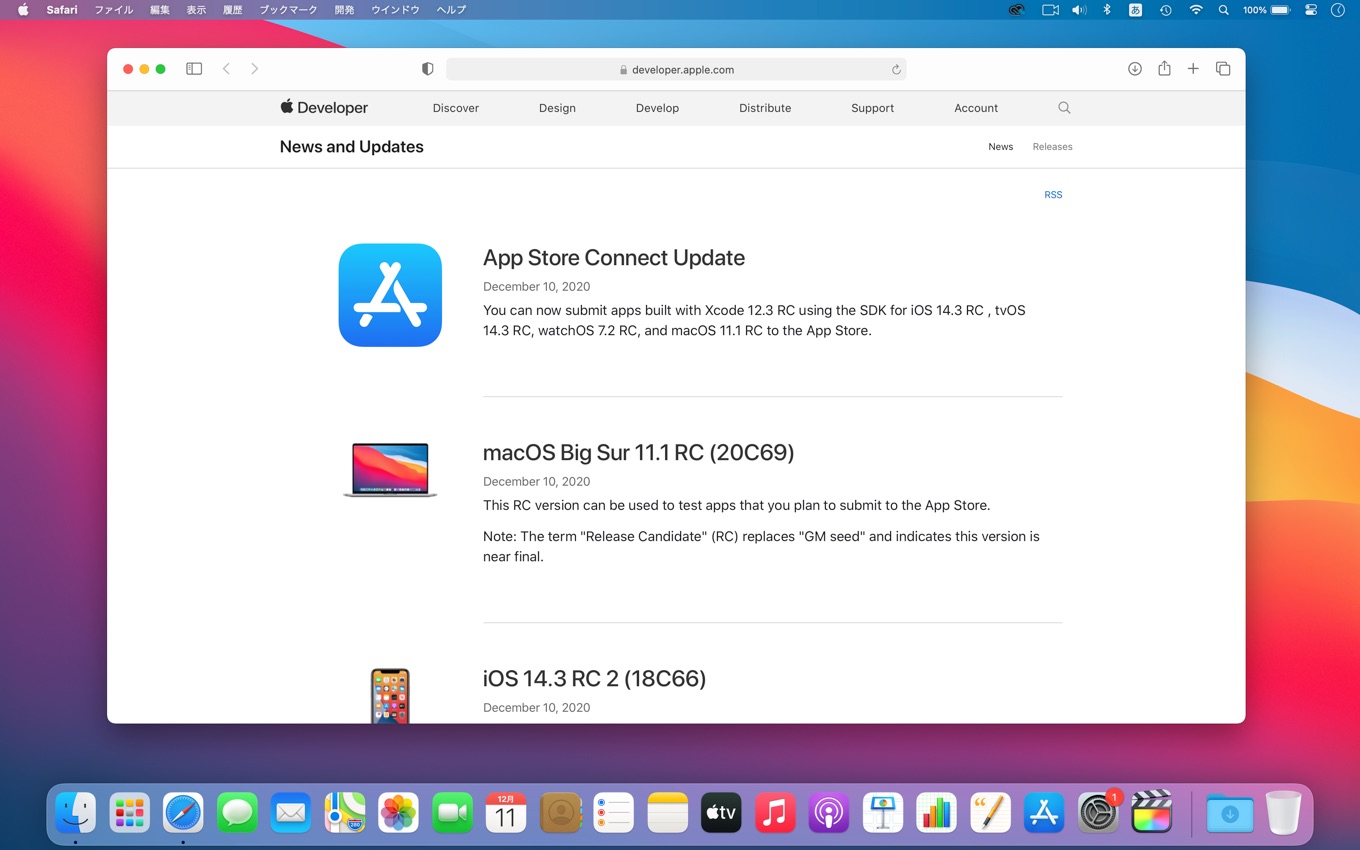 macOS Big Sur 11.1 RC Build 20C69