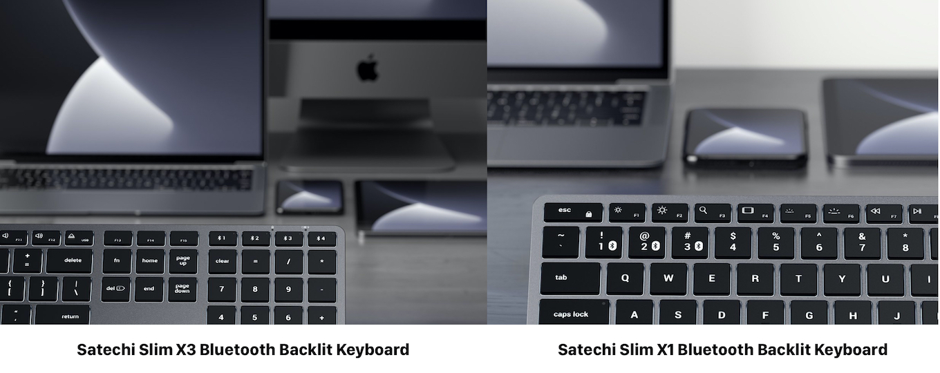 Satechi Slim X3 and X1 Bluetooth Backlit Keyboard