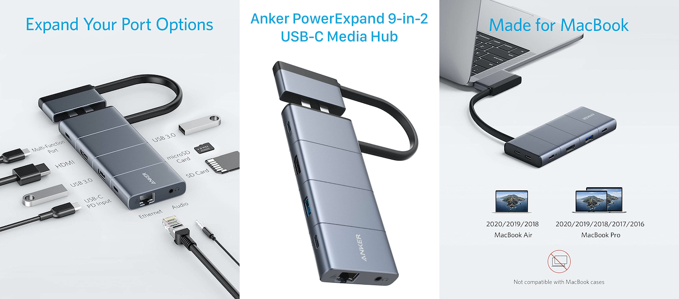 Anker PowerExpand 9-in-2 USB-C Media Hub Hero