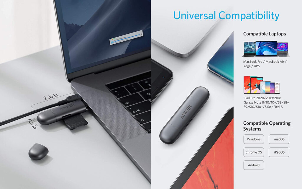 米Anker、USBA/Cポートを搭載したSDカードリーダー「PowerExpand 2in1 SD 3.0 Card Reader」を発売。