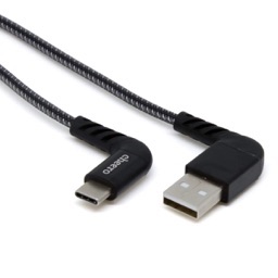 cheero Type-A to Type-C 90°Angled Cable