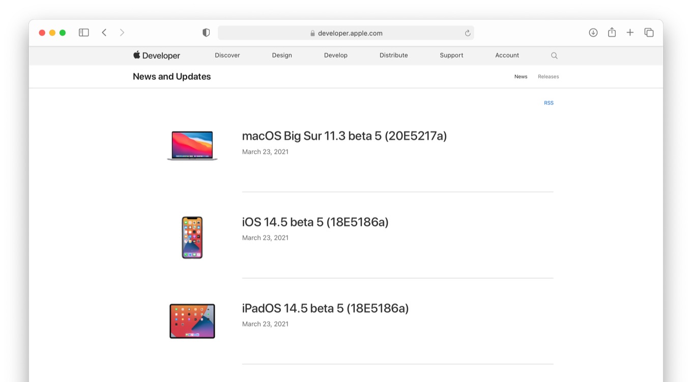 macOS Big Sur 11.3 beta 5 (20E5217a)