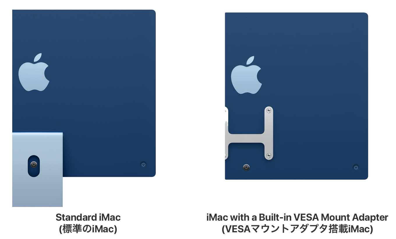 VESAマウントアダプタ搭載iMac