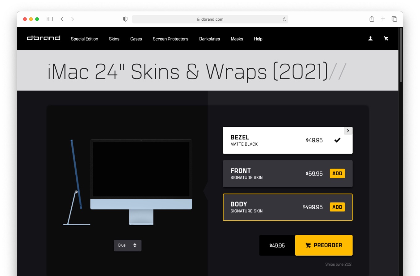 dbrand iMac 24 Skins & Wraps 2021