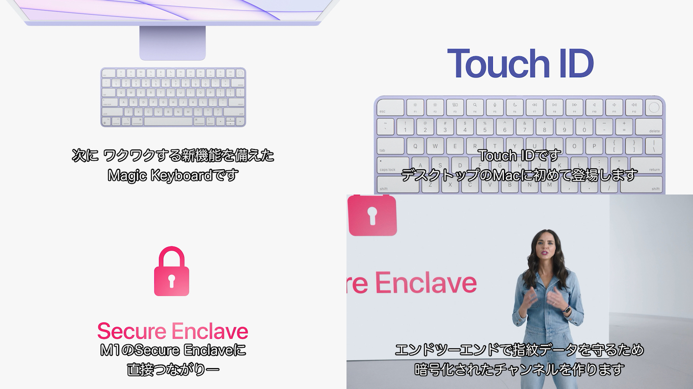 iMac (24-inch, M1, 2021)とTouch ID搭載Magic Keyboard