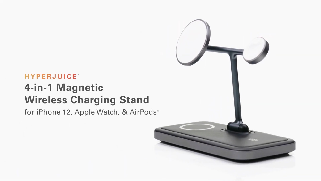 HyperJuice 4-in-1 Magnetic Wireless Charger Stand for iPhone