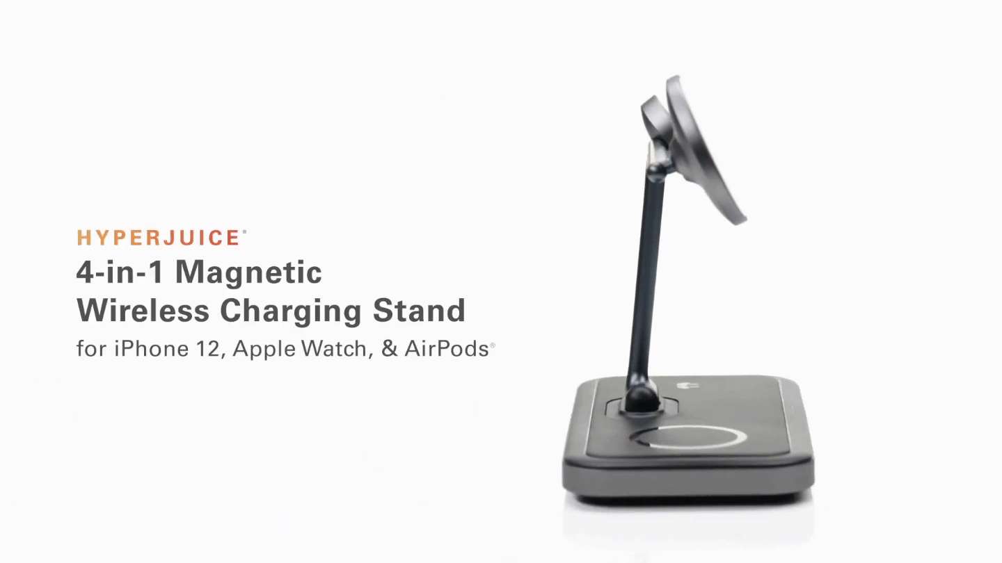 HyperJuice 4-in-1 Magnetic Wireless Charger Stand for iPhone