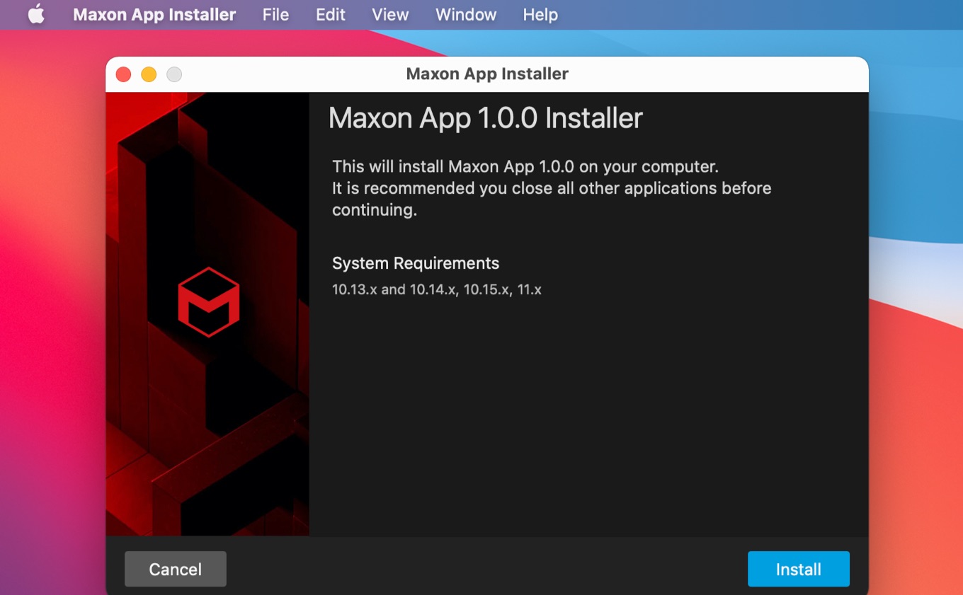 MAXON App v1 for Mac