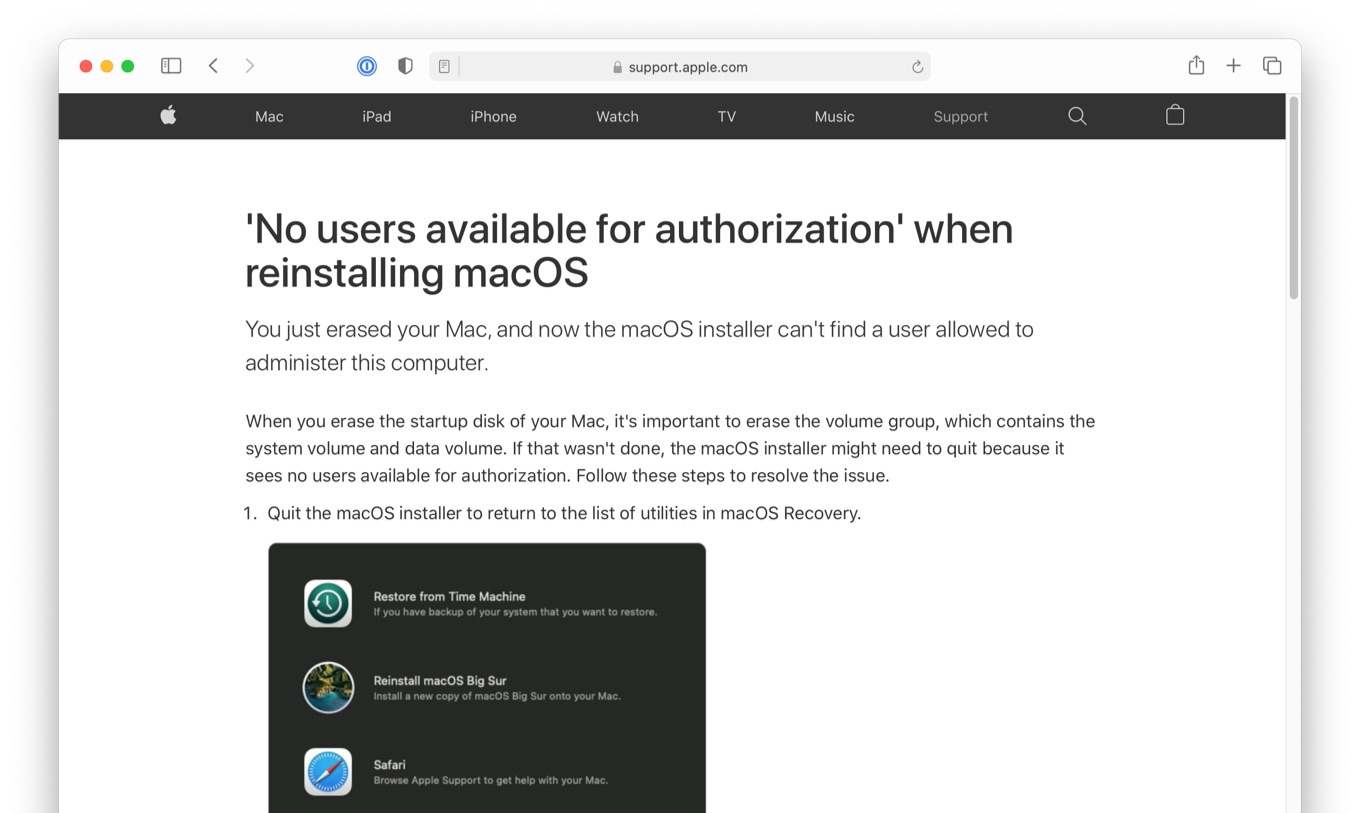 No users available for authorization 認証するユーザがいません