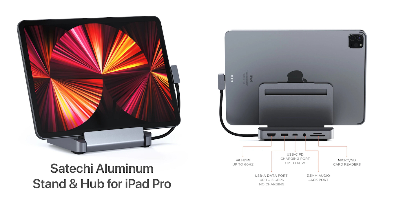 Satechi Aluminum Stand & Hub for iPad Pro