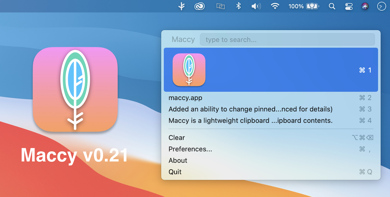 Maccy for Mac v0.21.0 update