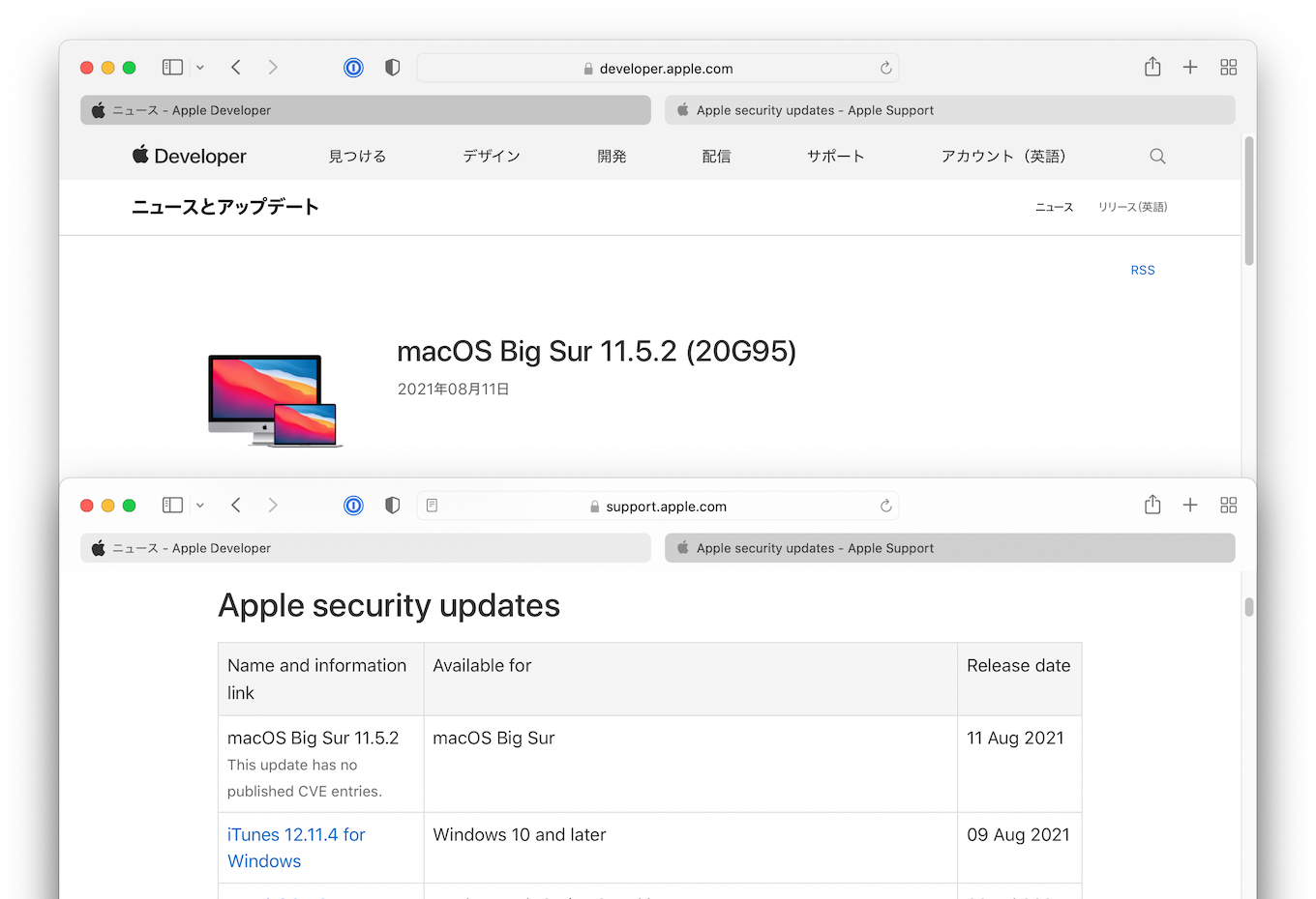 macOS Big Sur 11.5.2 Build 20G95